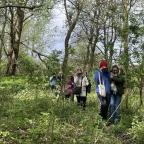 Studenten op excursie in de natuur